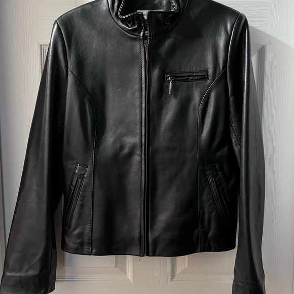 Boston Harbour real leather size M jacket ladies so soft biker lady - Picture 7 of 9